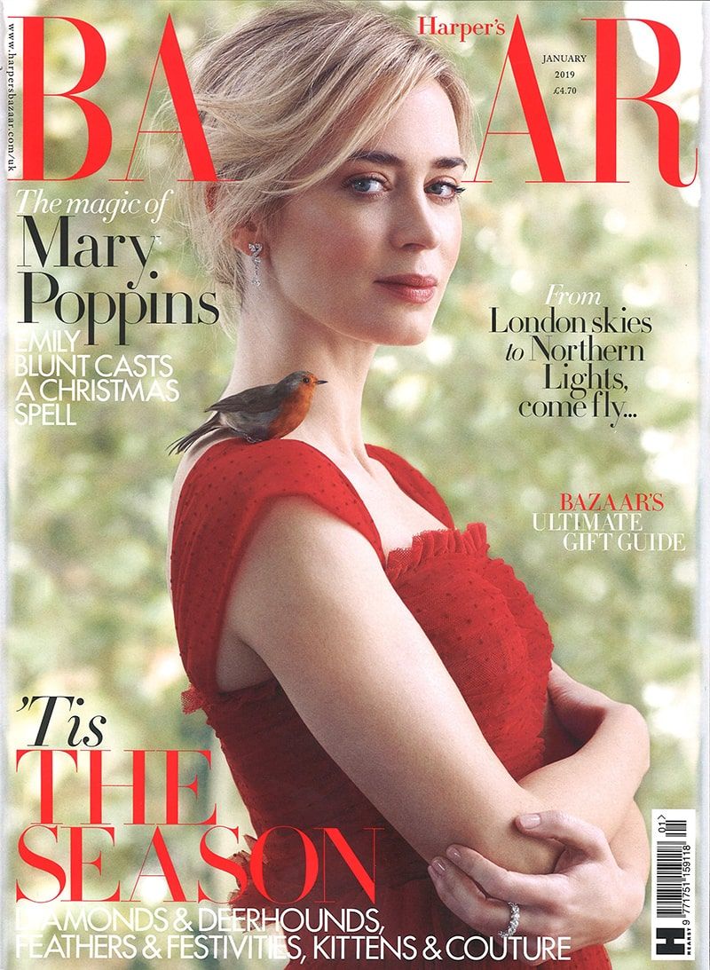 Copertura della rivista Harper's Bazaar di Gennaio 2019